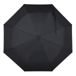 Guarda-chuva dobrável con logo de RPET com cabo de madeira Ø94 cor preto terceira vista