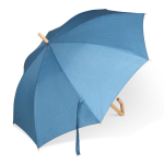Guarda-chuva de RPET com cabo de madeira e design peculiar Ø103 cor azul-escuro