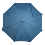 Guarda-chuva de RPET com cabo de madeira e design peculiar Ø103 cor azul-escuro terceira vista