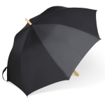 Guarda-chuva de RPET à prova de tempestades com pontas de madeira Ø103 cor preto