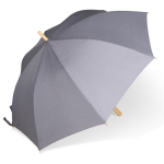 Guarda-chuva de RPET à prova de tempestades com pontas de madeira Ø103 cor cinzento