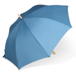 Guarda-chuva de RPET à prova de tempestades com pontas de madeira Ø103 cor azul-escuro