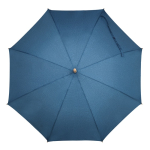 Guarda-chuva de RPET à prova de tempestades com pontas de madeira Ø103 cor azul-escuro terceira vista