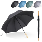 Guarda-chuva de RPET à prova de tempestades com pontas de madeira Ø103