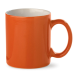 Caneca de cerâmica em várias cores com capacidade de 300ml cor cor-de-laranja