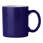 Caneca de cerâmica em várias cores com capacidade de 300ml cor azul-escuro quarta vista