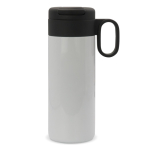 Garrafa de aço inoxidável com tampa que serve como chávena 400ml cor branco