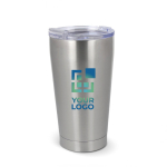 Copo térmico take away de cerâmica com detalhes prateados 500ml vista principal