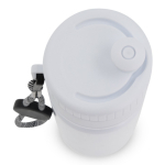 Garrafa desportiva livre de BPA com detalhe a cor e correia 500ml cor branco quinta vista