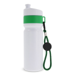 Garrafa desportiva livre de BPA com detalhe a cor e correia 500ml cor verde