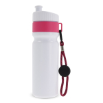 Garrafa desportiva livre de BPA com detalhe a cor e correia 500ml cor cor-de-rosa