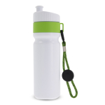 Garrafa desportiva livre de BPA com detalhe a cor e correia 500ml cor verde-claro