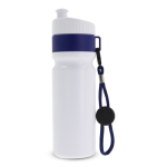 Garrafa desportiva livre de BPA com detalhe a cor e correia 500ml cor azul-escuro