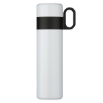Termo de aço inoxidável com chávena e asa como tampa 350ml cor branco terceira vista