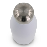 Garrafa térmica em aço inoxidável de dupla parede a cores 500 ml cor branco quarta vista