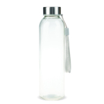 Garrafa de vidro transparente com tampa anti-gotejamento e alça 500 ml cor transparente