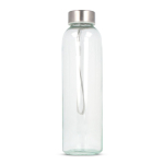 Garrafa de vidro transparente com tampa anti-gotejamento e alça 500 ml cor transparente segunda vista