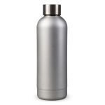 Garrafa de parede dupla em aço inoxidável com acabamento mate 500ml cor prateado