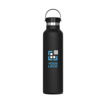 Garrafa de aço inoxidável 100% antifugas com asa de transporte 650ml vista principal