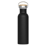 Garrafa de aço inoxidável anti-fugas com revestimento em pó 750 ml cor preto