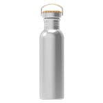 Garrafa de aço inoxidável anti-fugas com revestimento em pó 750 ml cor prateado