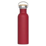 Garrafa de aço inoxidável anti-fugas com revestimento em pó 750 ml cor vermelho-escuro