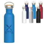 Garrafa de aço inoxidável anti-fugas com revestimento em pó 750 ml