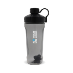 Shaker para o ginásio de plástico com elegante tampa preta 900ml vista principal