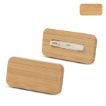 Identificador promocional de bambu com fivela de agulha Bamboo