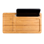 Conjunto de mesa de bambu com carregador sem fio Bamboo Tidy cor castanho-claro