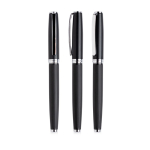 Roller de metal elegante com corpo com relevo e tinta preta cor preto