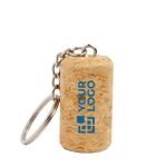 Porta-chaves em cortiça natural ideal para personalizar cor castanho-claro