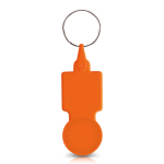 Porta-chaves de plástico, ficha para carrinho ideal para as compras cor cor-de-laranja