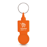 Porta-chaves de plástico, ficha para carrinho ideal para as compras cor cor-de-laranja