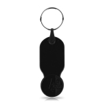 Porta-chaves de plástico com moeda de 1 euro e capa personalizável