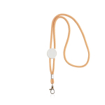 Lanyard promocional moderno tubular de poliéster com mosquetão de 3 cm