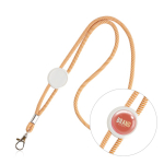 Lanyard promocional moderno tubular de poliéster com mosquetão de 3 cm