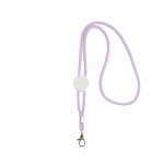 Lanyard promocional moderno tubular de poliéster com mosquetão de 3 cm