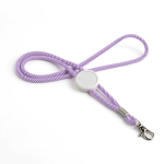 Lanyard promocional moderno tubular de poliéster com mosquetão de 3 cm