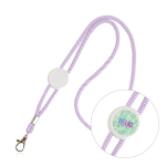 Lanyard promocional moderno tubular de poliéster com mosquetão de 3 cm