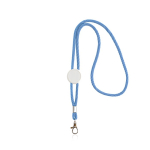 Lanyard promocional moderno tubular de poliéster com mosquetão de 3 cm