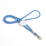Lanyard promocional moderno tubular de poliéster com mosquetão de 3 cm