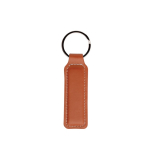 Porta-chaves de couro sintético premium de cores com argola de metal