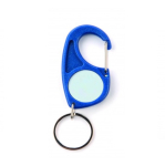 Porta-chaves a 2 caras com mosquetão e anclagem para qualquer ocasião cor azul real