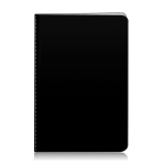 Caderno personalizado de cores chamativas, folhas A5 lisas University cor preto
