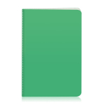 Caderno personalizado de cores chamativas, folhas A5 lisas University cor verde pistacho