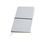 Bloco notas pele reciclada elástico horizontal A5 folhas pontilhadas