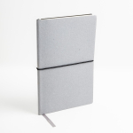 Bloco notas pele reciclada elástico horizontal A5 folhas pontilhadas