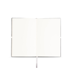 Bloco notas pele reciclada elástico horizontal A5 folhas pontilhadas