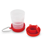 Copo dobrável para guardar comprimidos de 200ml Pillcup Colors cor vermelho
